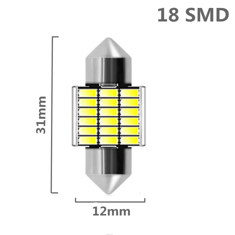 31 мм 36 мм 39 мм 42 мм гирлянда C5W C10W Светодиодный светильник 18 27 30 33 SMD 4014 светодиодный Canbus без ошибок авто Интерьер Doom лампа для чтения автомобиля