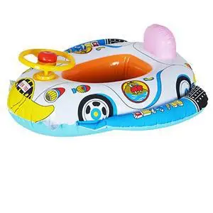 

Funny Kids Baby Inflatable Swimming Pool Ring Seat Safe Cartoon Baby Swimming Seat Car Style Pool Float Boat Children Swim Ring