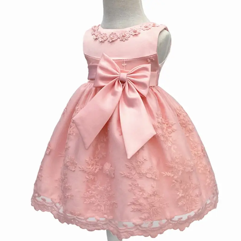 Keelorn/ Платье для маленьких девочек новое хлопковое детское платье кружевное платье принцессы малышей в возрасте 1 года фон для фотографий на день рождения для маленьких девочек одежда для детей - Цвет: AZ2006 Pink