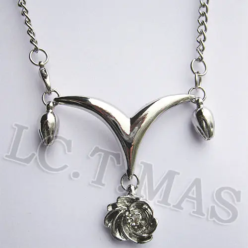 Free shipping Cosplay Final Fantasy X Yuna Silver Hibiscus Blossom