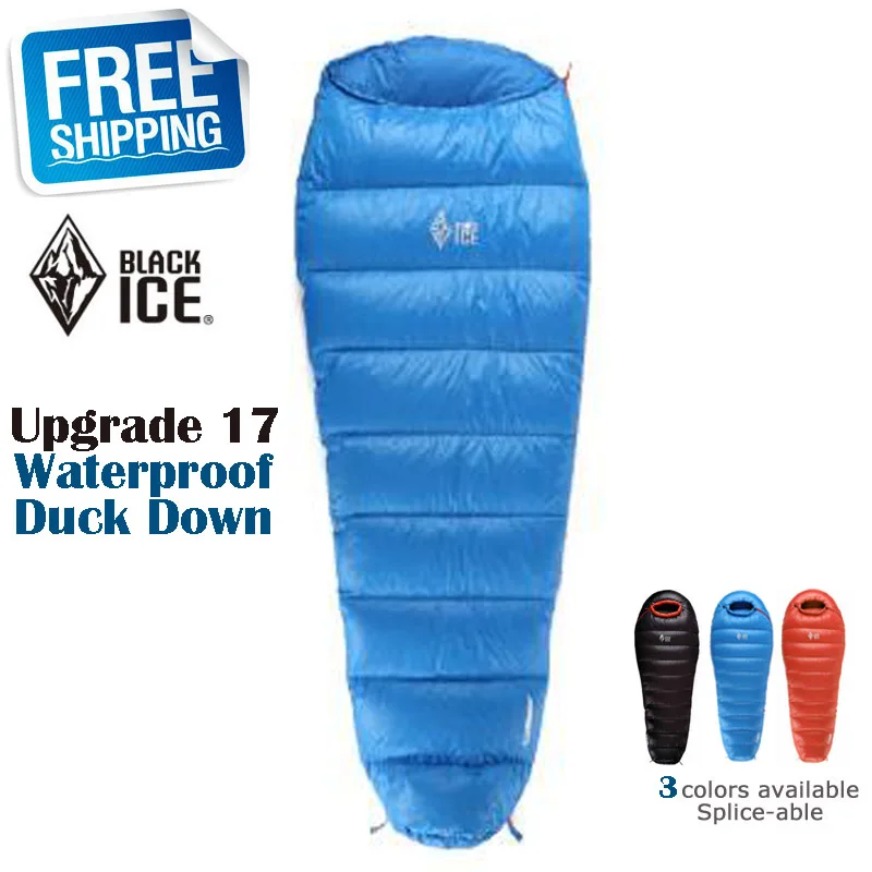 Upgrade B200 Mummy Black/Blue/Orange одиночный ультра светильник M/L спальный мешок с сумкой для
