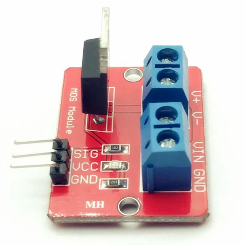 

Newest 1pcs IRF520N Top Mosfet Button IRF520 MOS Driver Module Power MOS PWM Dimming LED