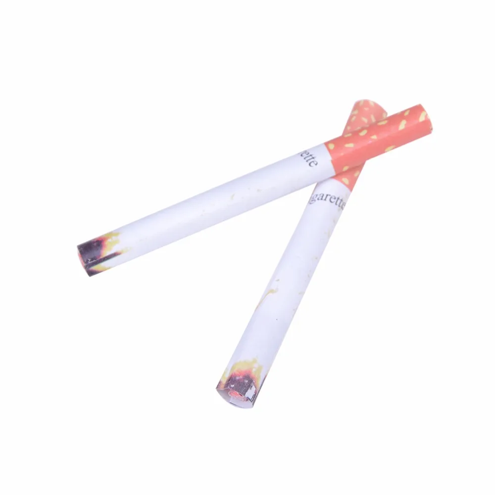 Горячая Распродажа забавные 2 поддельные сигареты дымовая эффект горит конец