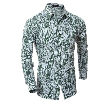 

New Design Mens Summer Slim Shirts Patchwork Colors Shirt Retro Shirt Long Sleeve Casual Shirts XH995155