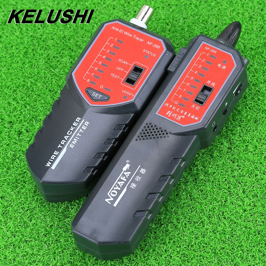 

KELUSHI Wire Tracker NF-268 Anti-jamming Network cable tester tracer errors locator RJ11 BNC RJ45 cable on switcher fiber tool