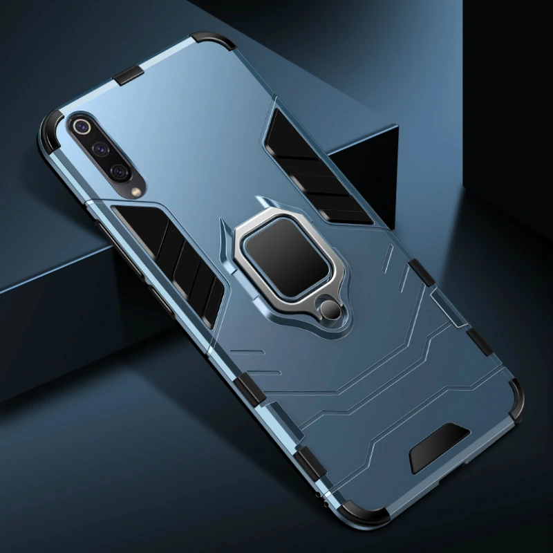 

For Xiaomi mi 9 CASE Anti-fall Protective Cover Armor Mobile Phone Shell For Xiaomi MI 9 MI9 SE Finger Ring Car Magnetic Holder