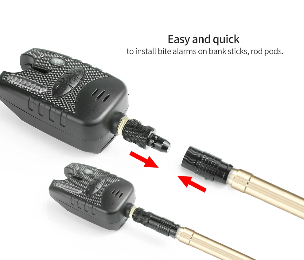 Aluminum Alloy Quick Release Adapter Fish Alarm Connector Carp Rod Bites Holder