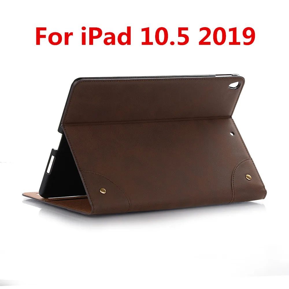 

Vintage Series Genuine Stand PU Leather Case With Wallet Card Slots Retro Leather Cover Cases For iPad Air 2019 10.5''