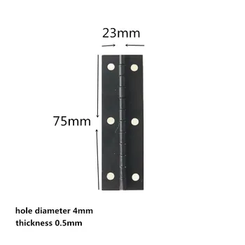 

4Pcs 75*23mm Black Long Hinges Wooden Case Hinge Furniture Hinges For Cabinet Drawer Jewelry Box Hinge 6 Hole Packaging Hinge