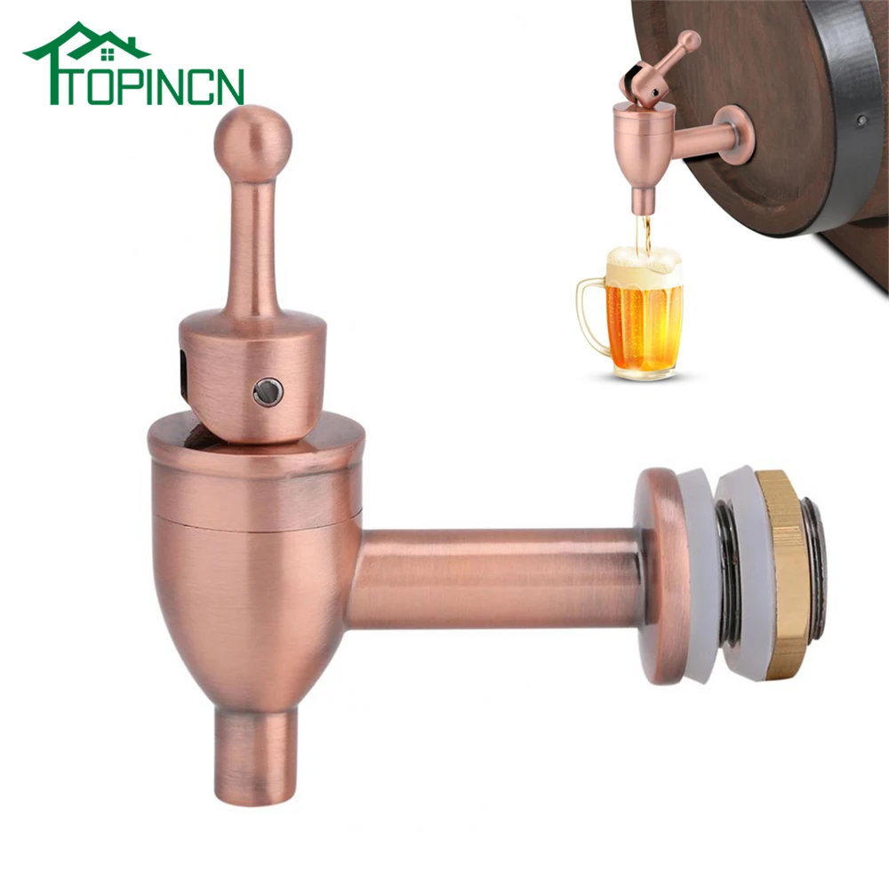 

Copper Faucet Tap for Wine Beer Barrel Beverage Drink Dispenser Flow Control Faucet Replacement Homebrew Beer Tap