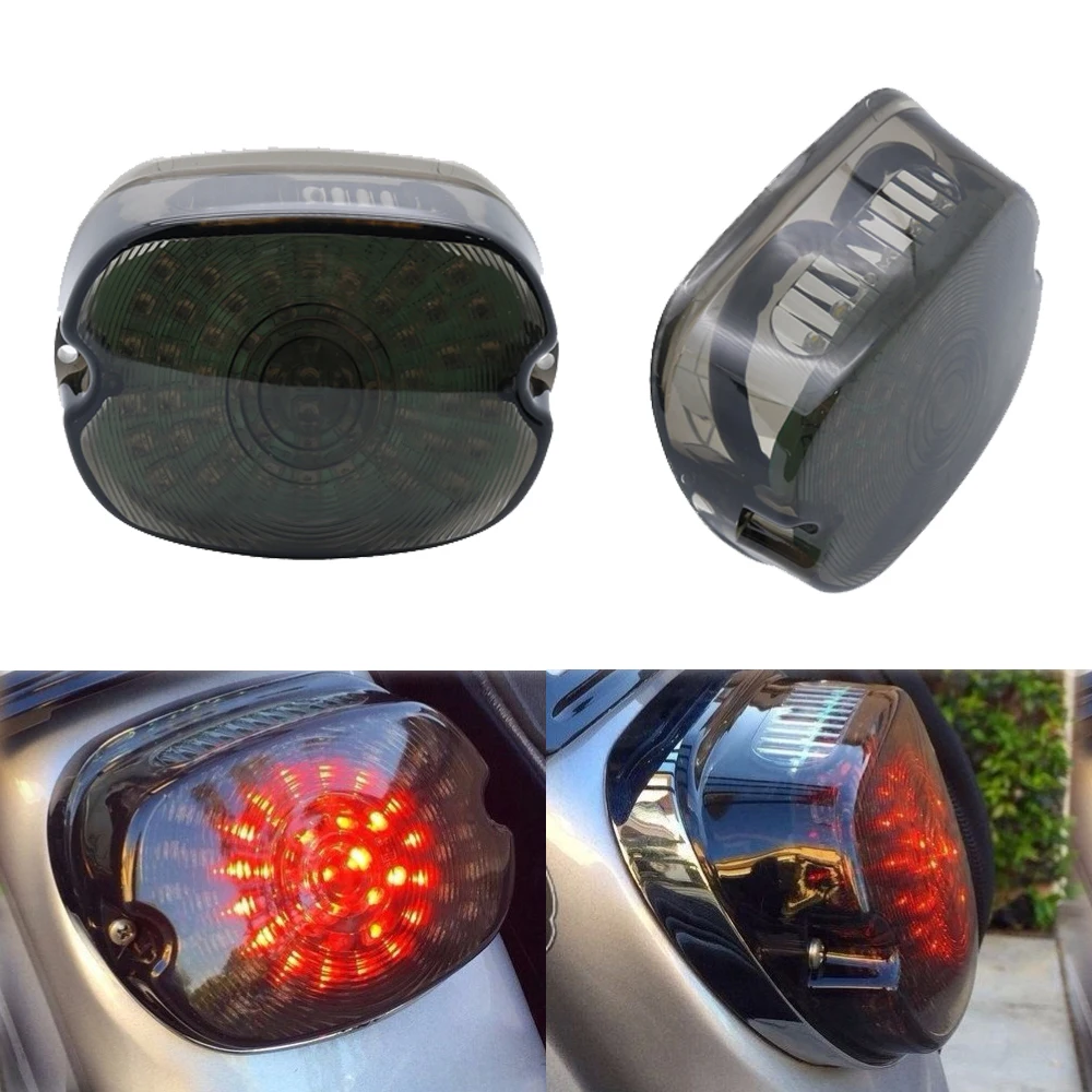 Led Tail Lamp Assembly Brake Smoked Led Running Tail Light For Sportster XL883 Dyna Switchback