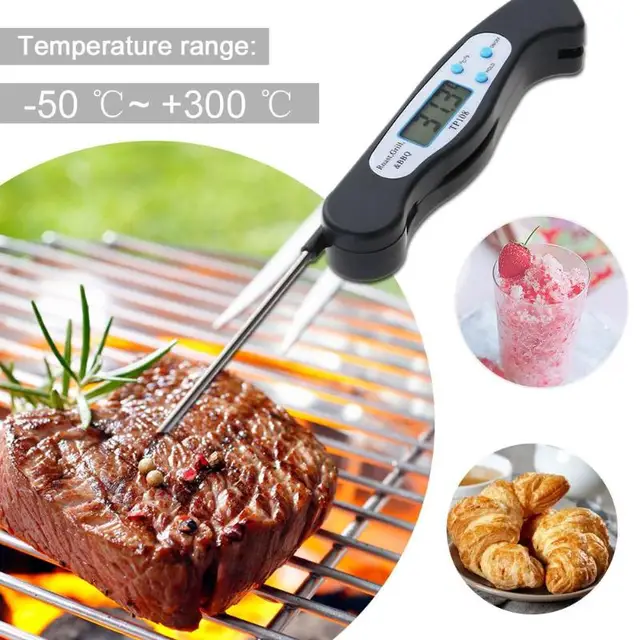 Data-hold Digitale Leggi Termometro Pieghevole Sonda Food Kitchen Cottura di Car Data-hold Digitale Leggi Termometro Pieghevole Sonda Food Kitchen Cottura di Car