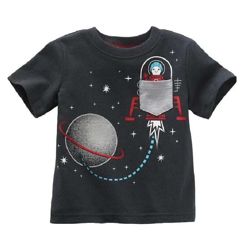 Hooyi Digger Boys Clothes Shirts Kids T-Shirts Baby Boys Tee Shirts Summer Kid Shirt Top 100% Cotton 6 9 12 18 24 Month