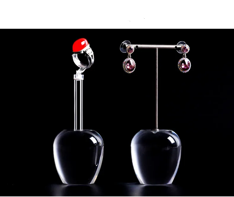 Acrylic Clear High Earrings Ring Display Holder Jewelry Display Stand Drop Earrings Display Rack