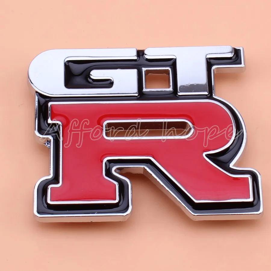 car styling 3d metal gtr logo front hood grille badge grille emblem