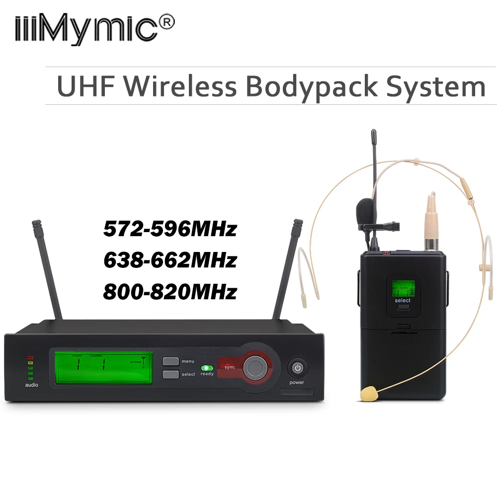 Беспроводная микрофонная система UHF PRO SLX14 с корпусом, беспроводная гарнитура с отворотом, микрофон для сцены, караоке, DJ, 3 Частоты на выбор