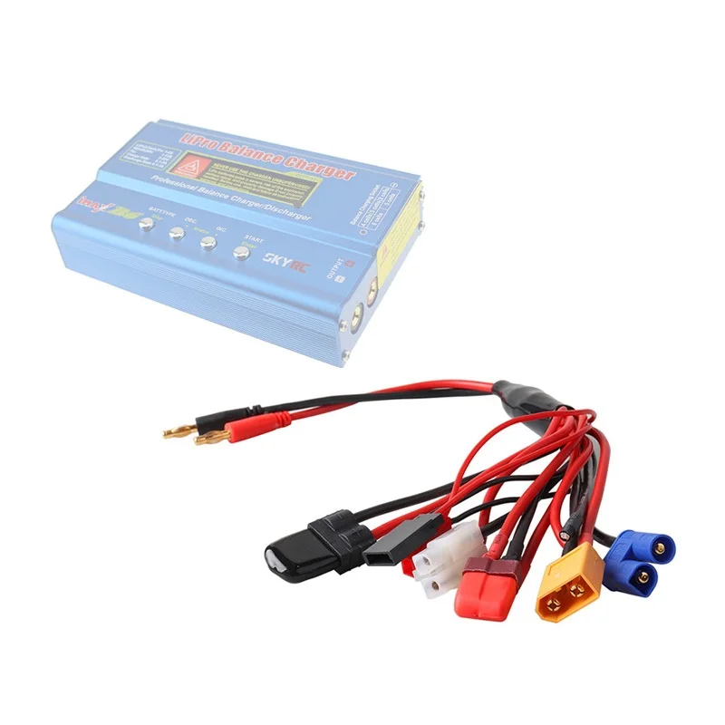 

8 in1 Charger Plug Wire Set JST XT60 EC3 FUTABA TAMIYA T TRX Plug for SKYRC IMAX B6 B6AC Balance Charger Adapter Cable