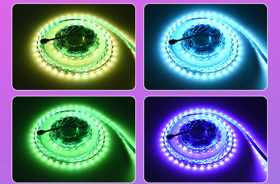 SATA RGB LED Strip Light Ribbon Tape 12V SMD 3535 Super Bright with Remote Controller Neon Background Light for PC Computer Case (9)