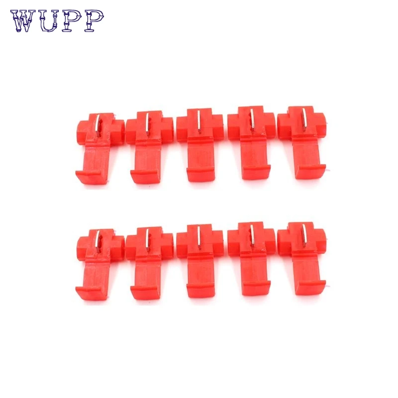Car styling Red 10Pcs Quick Splice Wire Cable Connector Scotch Lock Conductor Block
