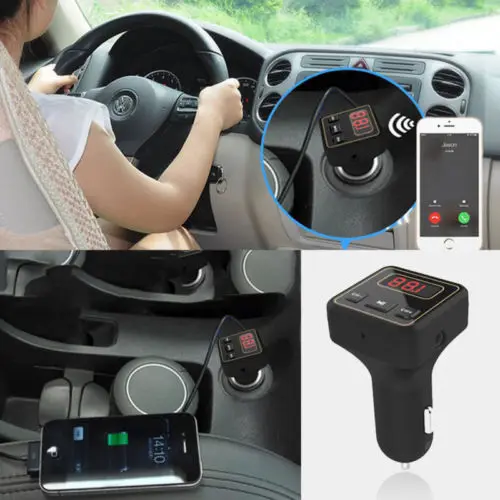 FREE SHIPPING Wireless Bluetooth FM Transmitter Car MP3 Player LCD USB Port Mobile Charger Kit