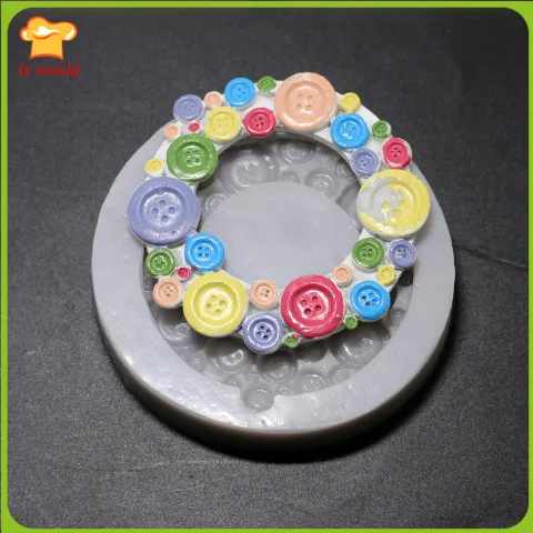 

DIY retro anaglyph mini button frame dry pace silicone tool baby small frame chocolate cake decoration silicone mold