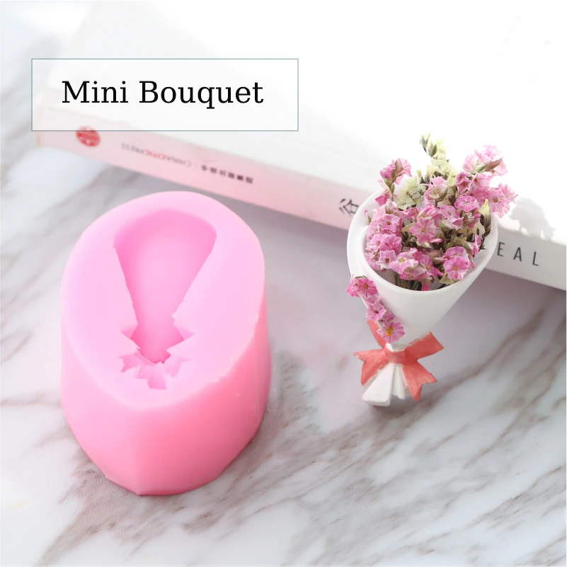 

Mini Bouquet Silicone Mold Aromatherapy Plaster Mould Car Decoration DIY Gypsum Molds