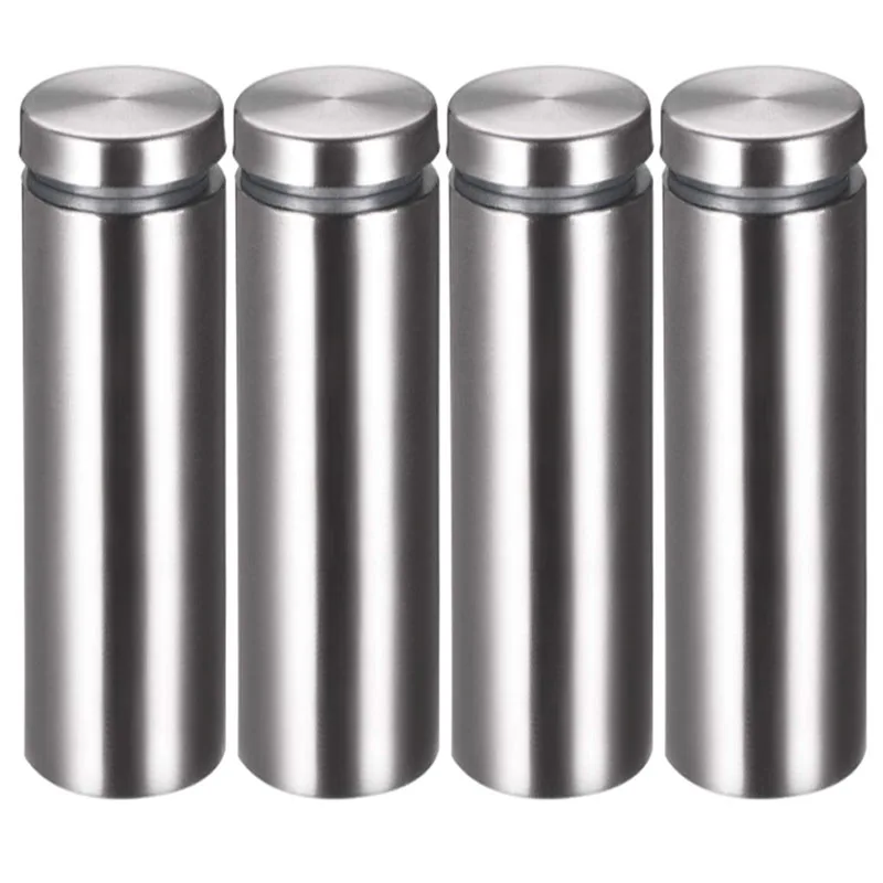 

25mm/1" Dia 150mm/6" Length Sign Holders Screws Wall Mount Hardware Advertising Glass Standoff Nail-Pack of 4