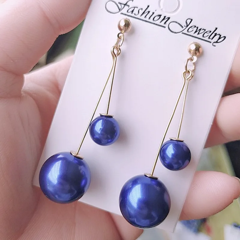 

ZVZO Wedding Jewelry Long Big Pearl Wedding Earrings Big Ball Earrings Women Party Bead Ear Statement Earrings for Women
