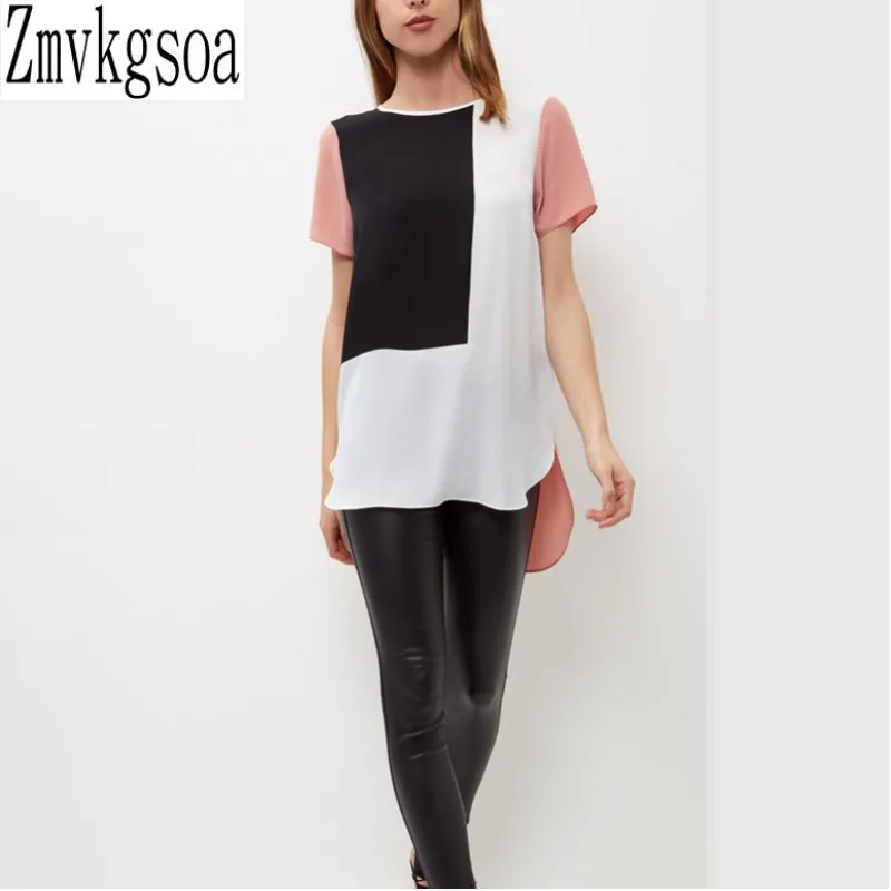 

Zmvkgsoa Blusas Feminina Summer Chiffon Blouse Plus Size Short Sleeve Casual Clothes For Women Tops Elegant Feminine Shirts Y127