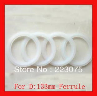 

Free shipping Sanitary Clamp Gaskets Tri-Clamp silicon Gaskets for D:133mm ferrule White NEW 100pcs/lot