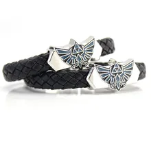 Аниме Легенда о Зельде вязаный браслет костюмы для косплея аксессуары реквизит черный Панк модные браслеты