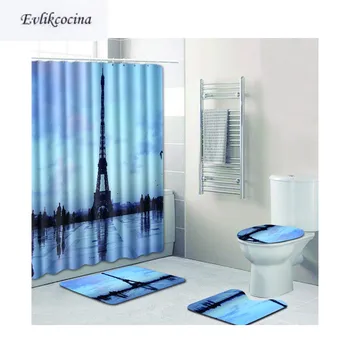 

Free Shipping 4pcs Tower Series Banyo Paspas Bathroom Carpet Toilet Bath Mat Set Non Slip Tapis Salle De Bain Alfombra Bano
