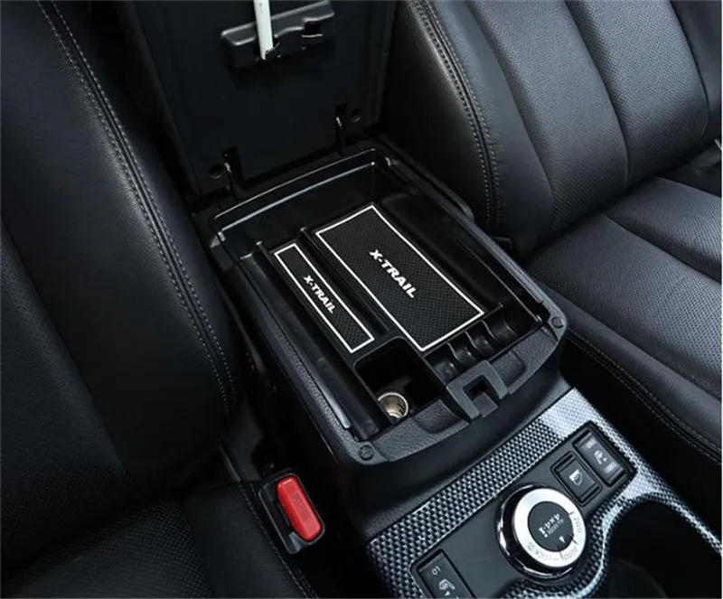 Black Central Storage Pallet Armrest Container Box Car accessories For Nissan X-Trail X Trail T32 Rogue 2014-2019 styling | Автомобили и