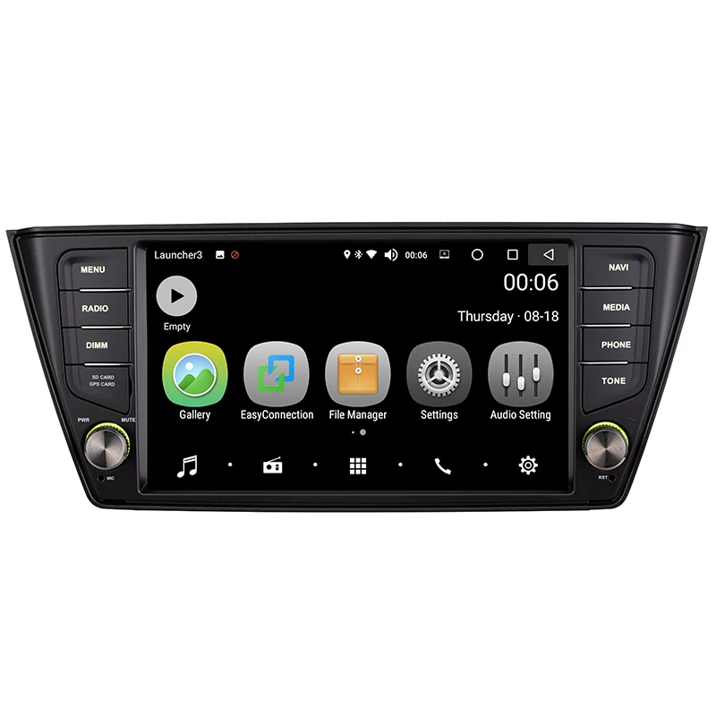 Sale Android 8.0 Car Multimedia Player 8 Inch Audio Radio Video Entertainment 1 Din Navigation System For Skoda Fabia 2015-2018 1