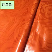 Оранжевый Африканский Базен riche getzner высокого качества из жаккардовой парчи популярный стиль для мужчин одежда 10 ярдов/партия