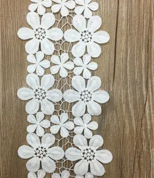 

15yards 11cm width White Embroid sewing Flower lace trim or fabric knitting DIY Wedding Accessories free shipping