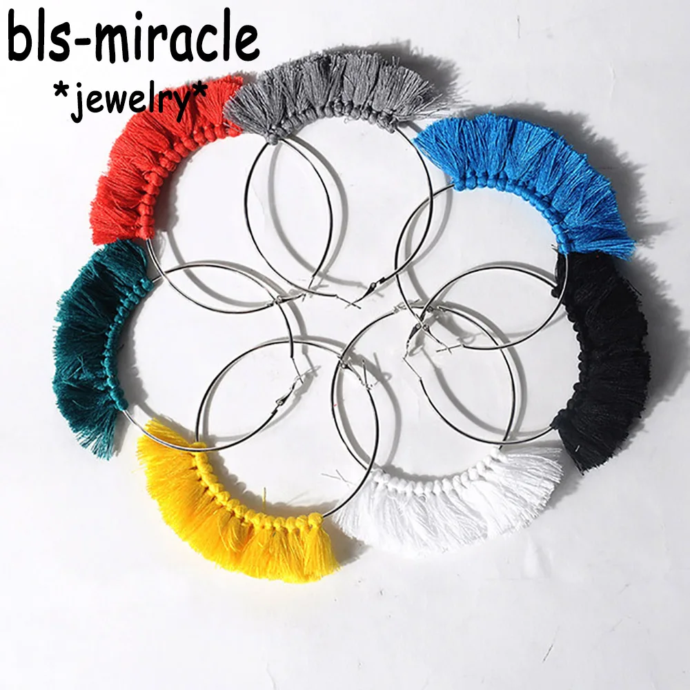 

Bls-miracle Bohemian Long Tassel Earrings For Women Fashion Sequin Dangle Earring Female Statement Jewelry Wholesale E357