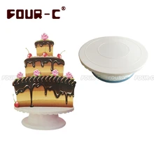 Kunststoff kuchen dreh plattenspieler kuchen dekorieren ständer fondant kuchen diy werkzeuge dreh tortenständer