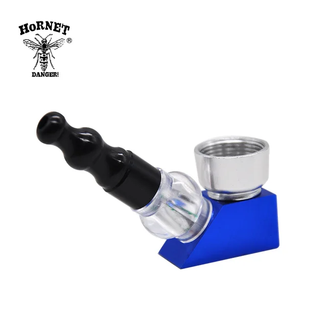 Trapezoidal Design Aluminum & Acrylic Removable Smoking Pipe Portable