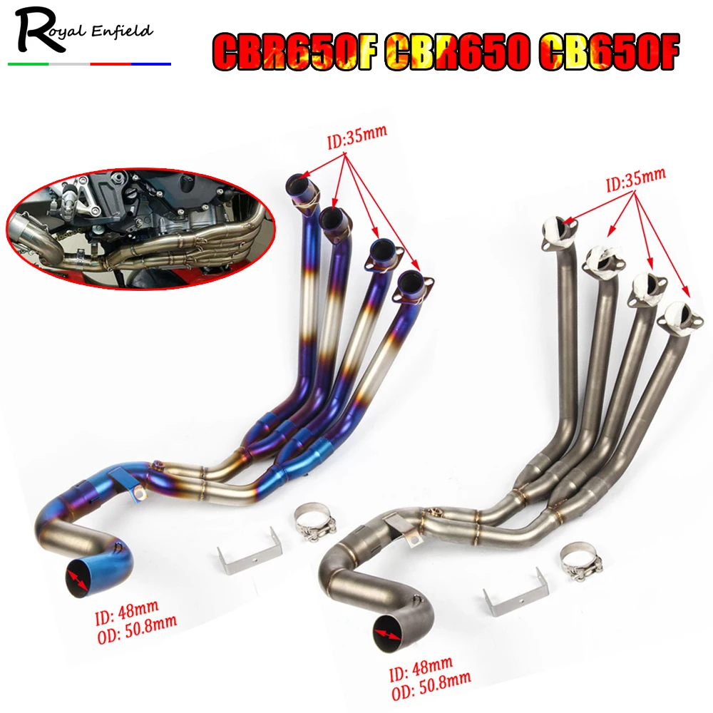 

For Honda CBR650F CBR650 CB650F 2014 - 2018 Front Row Side Tntact Titanium alloy Motorcycle full Exhaust systems Pipe CBR 650