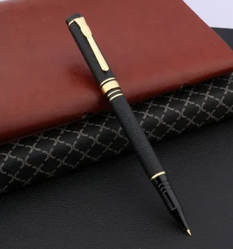 

1pc metal black golden gift Iridium F Finance Special use classic fountain pen