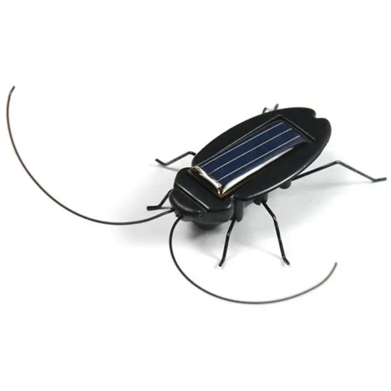 1PC Trick Toys Solar Cockroach Power Robot Toy Bug Solar Energy Powered