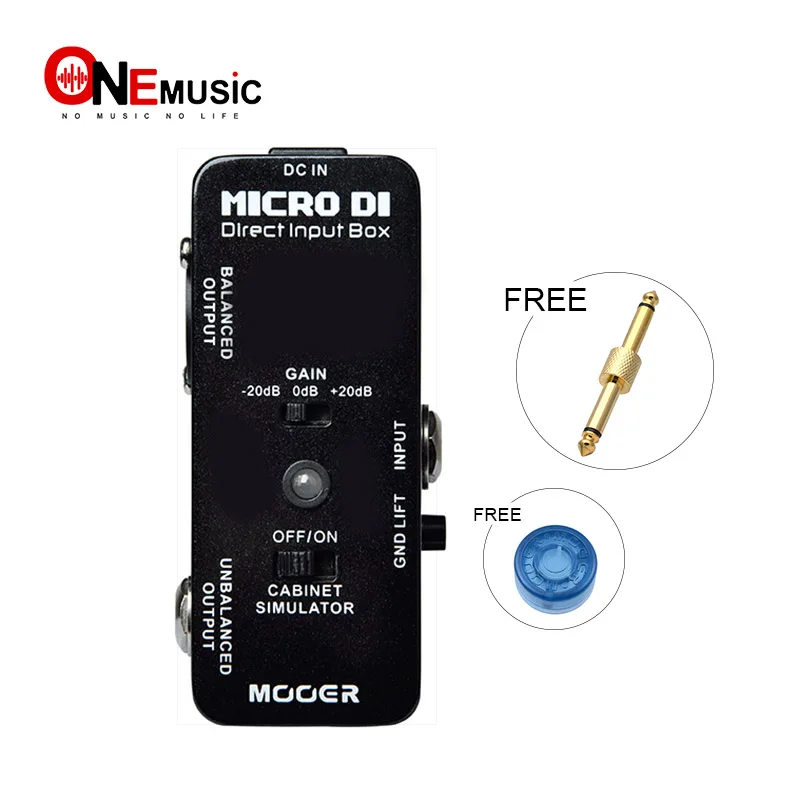 Mooer Micro Di Direct Input Box With Ultra Low Distortion Guitar Effect Pedal Quietly Transfers