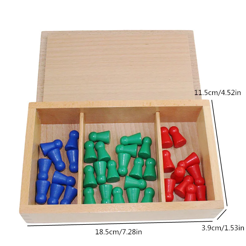  Montessori Baby Wooden Educational Toys Mathematics Learning Preschool Teaching Aids Test Tube Long