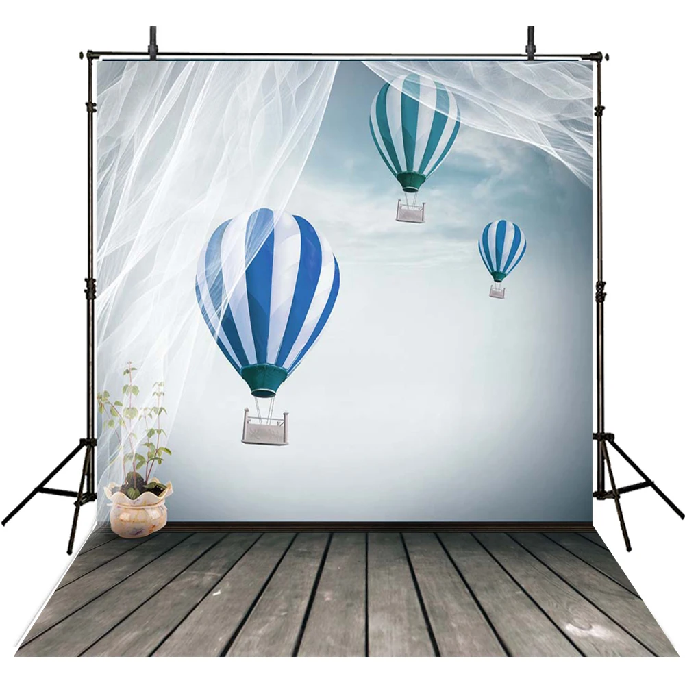 Hot Air Balloon Photography Backdrops Kids Vinyl Backdrop For