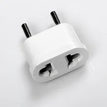 1 шт. США в ЕС Plug Адаптер Питания Белый Travel Power Plug Адаптер Конвертер Стены AC Power Plug