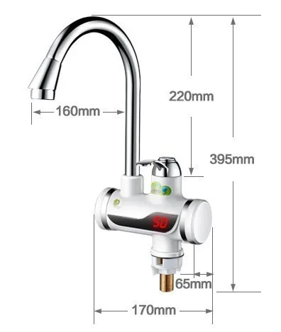 Электрический водонагреватель 3 сек без резервуара 220 В/3000 Вт|heater faucet|tankless