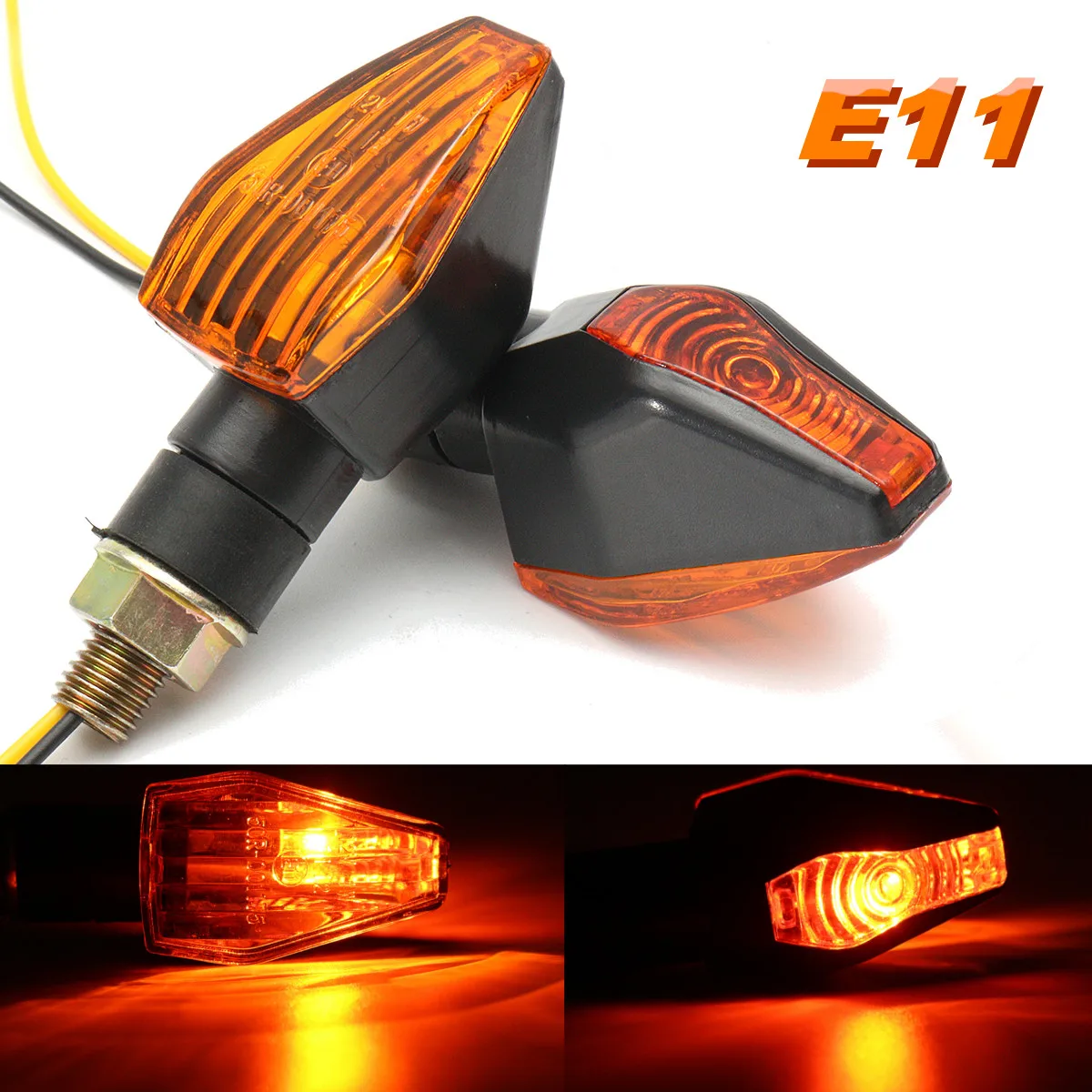 

2pcs 12V Universal Motorcycle Blinker Turn Signal Indicator Light Bulb E-Marked