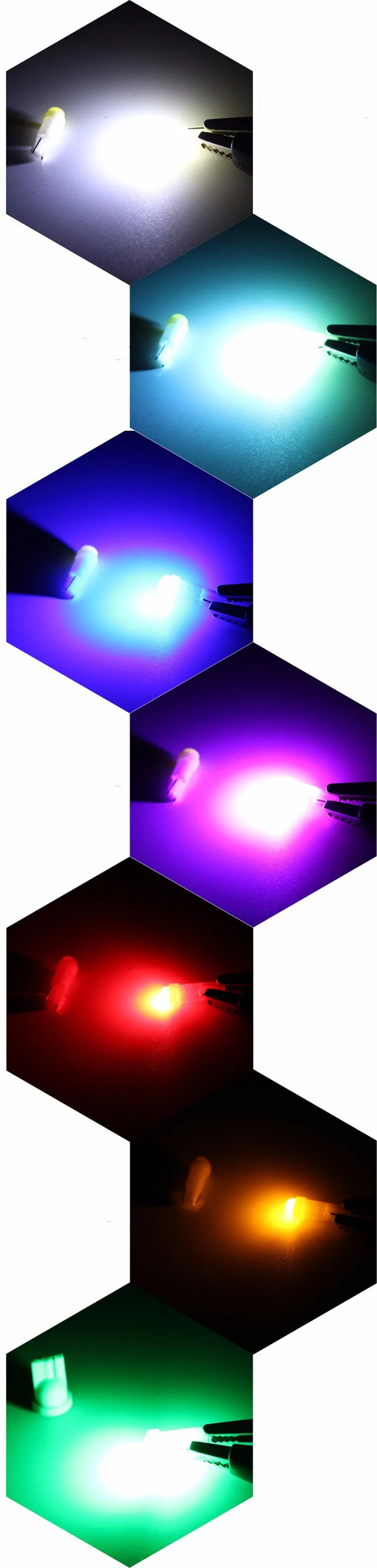 10 шт. T5 1 SMD светодиодный лампы керамическая, для приборной панели датчик прибора Авто светильник автомобильных ламп DC12V