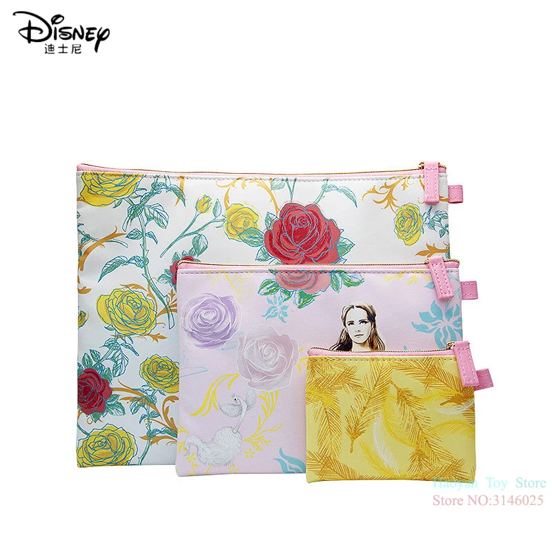 Натуральная disney 3 шт./компл. Красавица и Чудовище серии Мода Мама сумка многофункциональная женская сумка кошелек сумка для девочек Подарки - Цвет: B